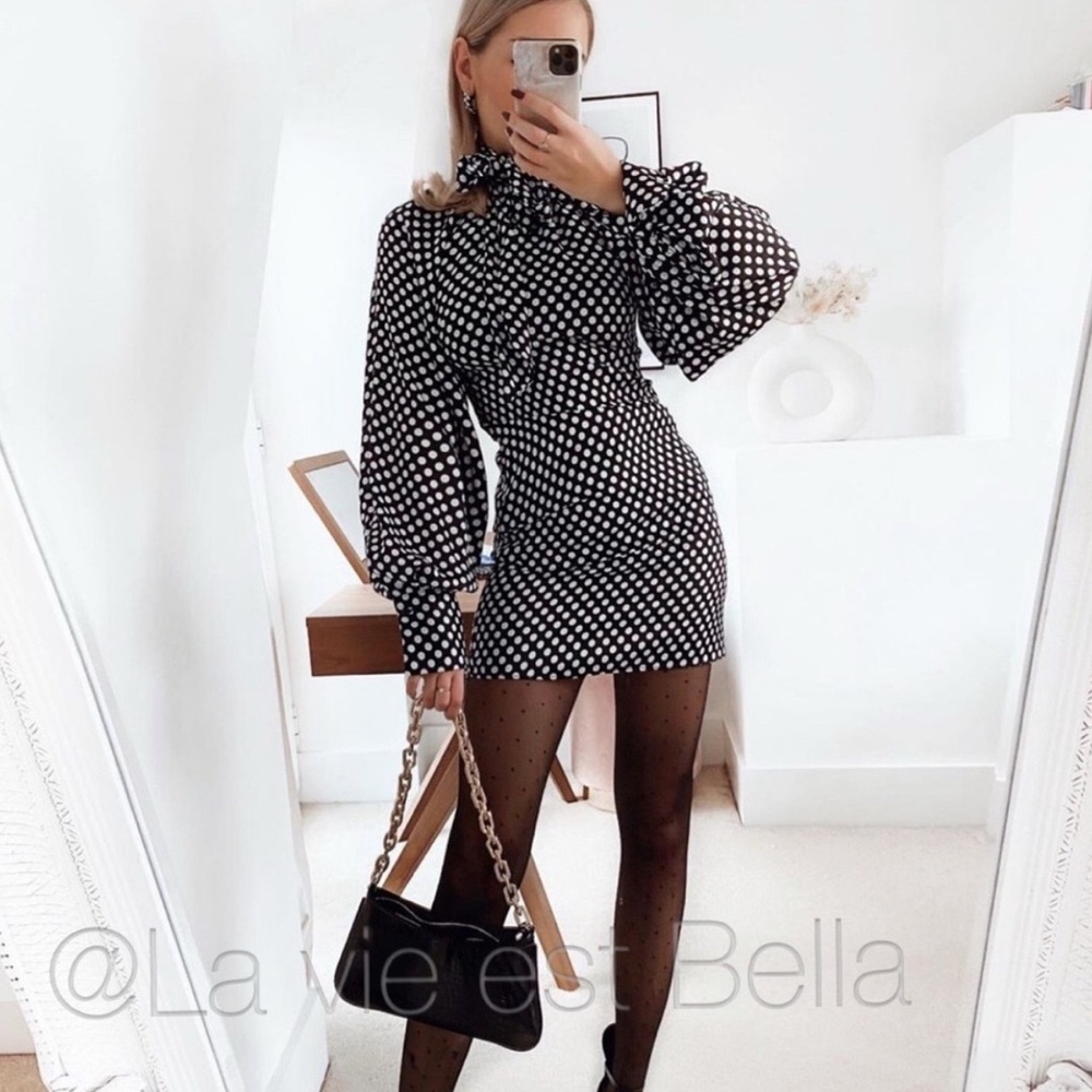 Zara dots dress with bow